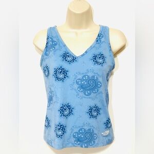 The north face medium tank top blue racer back